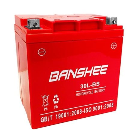 BANSHEE Banshee 30L-BS-Banshee13 12V 30Ah Battery for Harley Davidson FL FLH FLT FLHR Road King Glide Touring - 4 Years Warranty 30L-BS-Banshee13